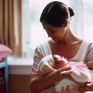 An image of a serene nursery bathed in warm morning light, where a tired but determined mother cradles her newborn, gently nursing while simultaneously pumping breast milk and offering a bottle, showcasing the resilience of triple feeding
