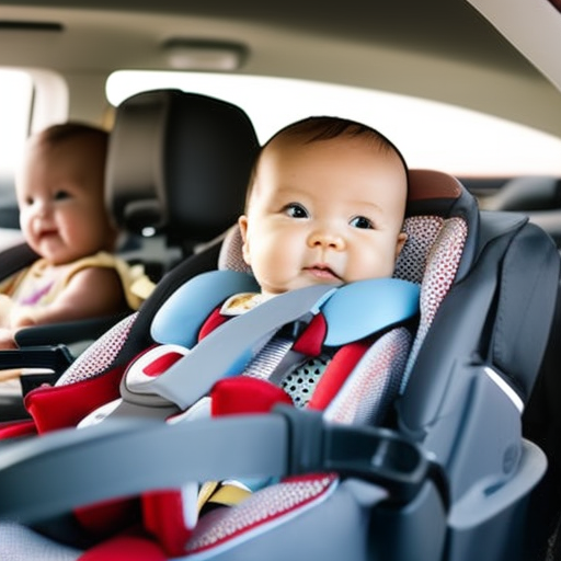An image showcasing the three main types of car seats: rear-facing infant seats, forward-facing toddler seats, and booster seats