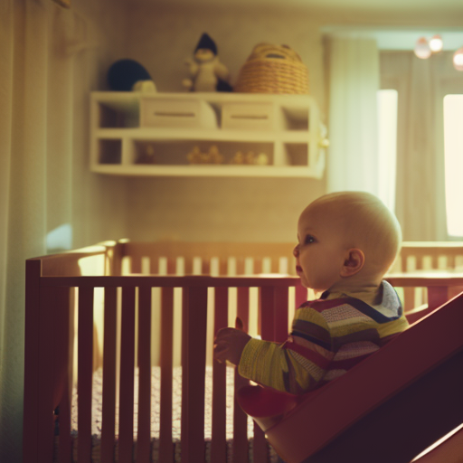 An image depicting a cozy nursery with soft, dimmed lighting