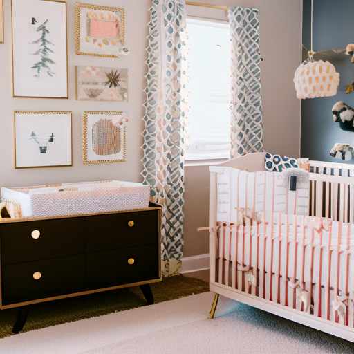 An image showcasing a cozy nursery with a Wayfair crib as the centerpiece