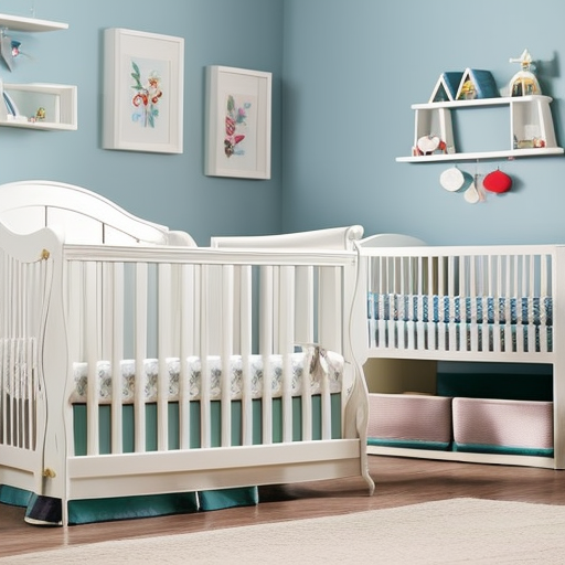 An image showcasing a serene nursery with a wide variety of stylish Wayfair cribs