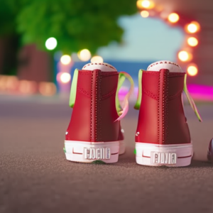 An image capturing the essence of wide toddler shoes: a pair of vibrant, sturdy sneakers with ample space for tiny toes, embellished with playful cartoon characters, and featuring adjustable Velcro straps for a secure fit