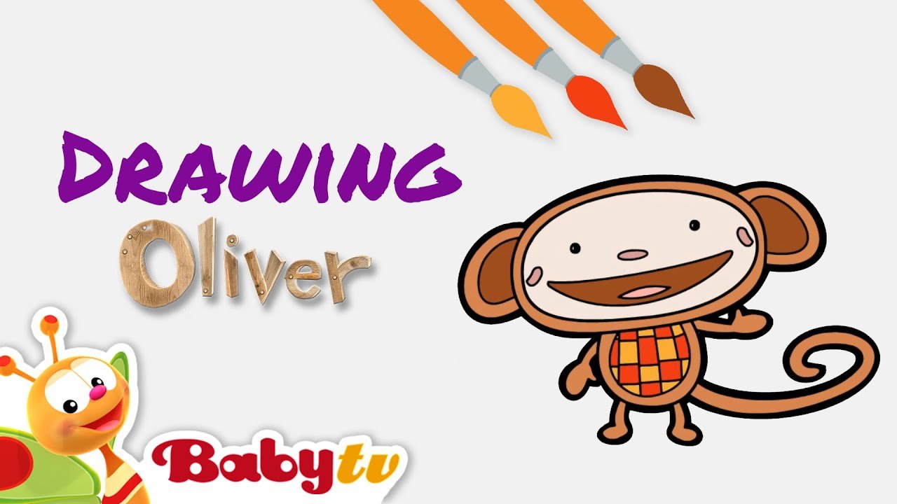 How to Draw Oliver 🎨🐵​ | Coloring and Drawing for Kids @BabyTV