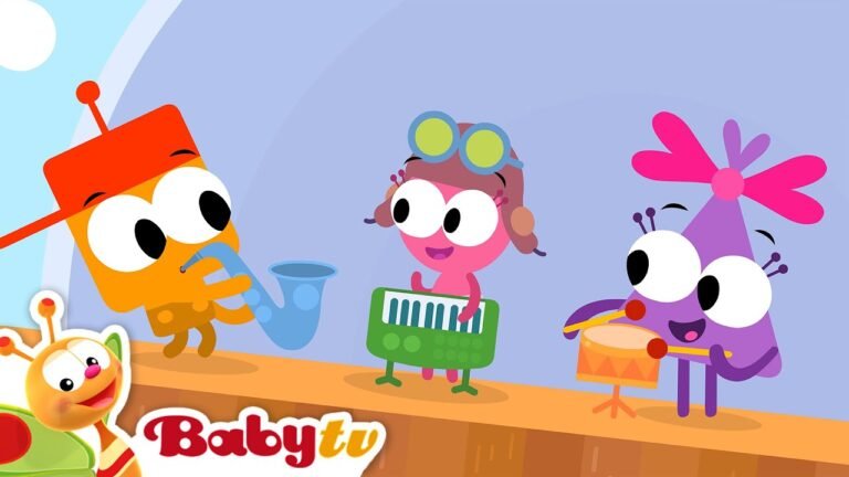 Making Music 🎸​🥁​​🎷 ​Guitar, Drums, Keyboard and a Saxophone | Videos for Kids @BabyTV