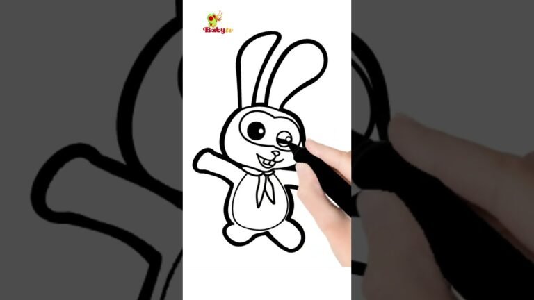 How to Draw Rabbit Habbit 🎨🐰​​ | Coloring and Drawing for Kids #shorts