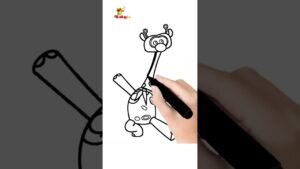 How to Draw Jolie Giraffe 🎨 | Coloring and Drawing for Kids #shortskids