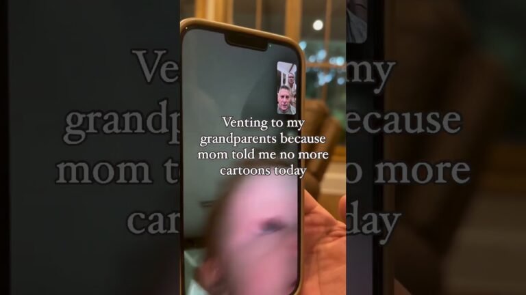 This is what happens when you say no to cartoon to your baby 😅 grandparents to rescue 🤣 🎥 two.jems