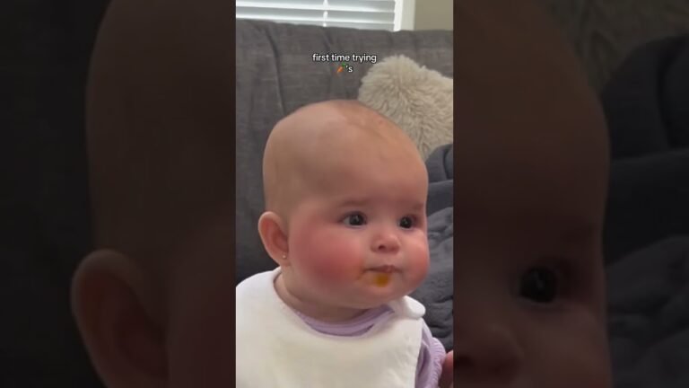 Baby trying carrot 🥕 for the first time 🎥 haley.nicole.amos