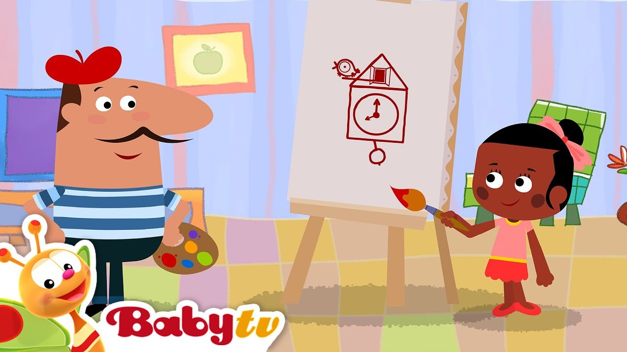 Clock Masterpiece 🕰️ Living Room Art | Pierre the Painter 🎨 | Cartoon for Kids @BabyTV
