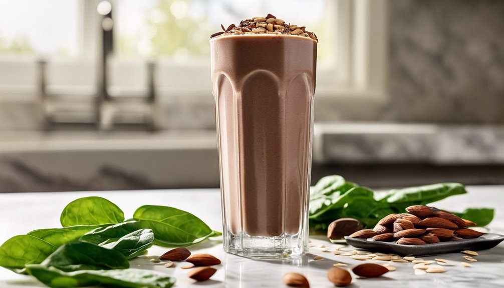 delicious chocolate almond shake