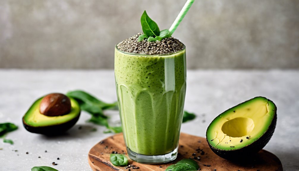 smooth avocado spinach blend