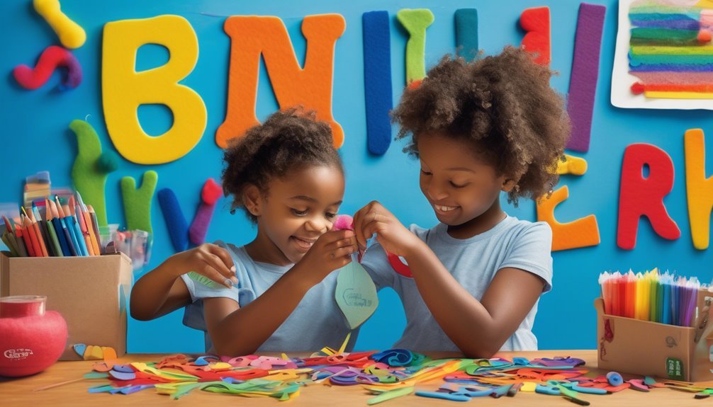 alphabet skills through crafting