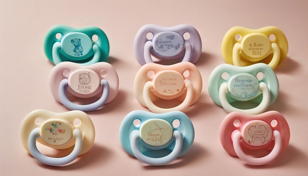 Pacifier Types and When to Use Them 4 customizable baby pacifiers available