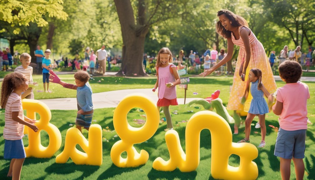 outdoor letter learning activities