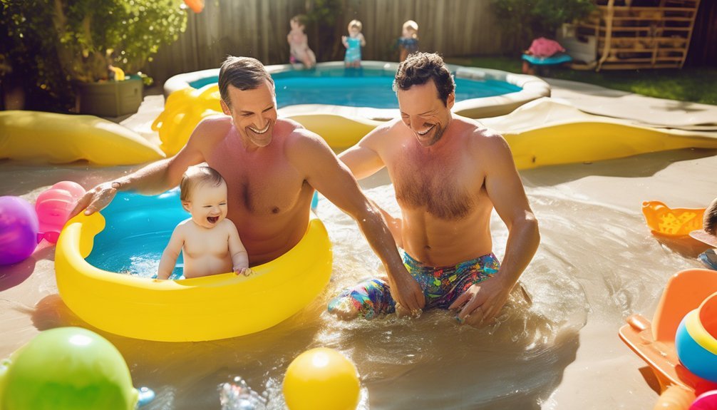 splashing fun with toys