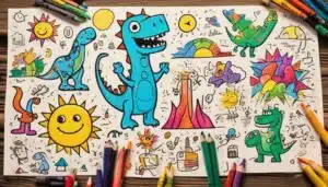 Easy Cartoon Drawings for Kids to Color 4 cartoon coloring for children