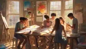 teens develop drawing skills