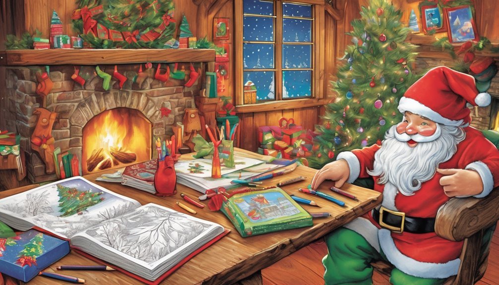 christmas coloring book themes