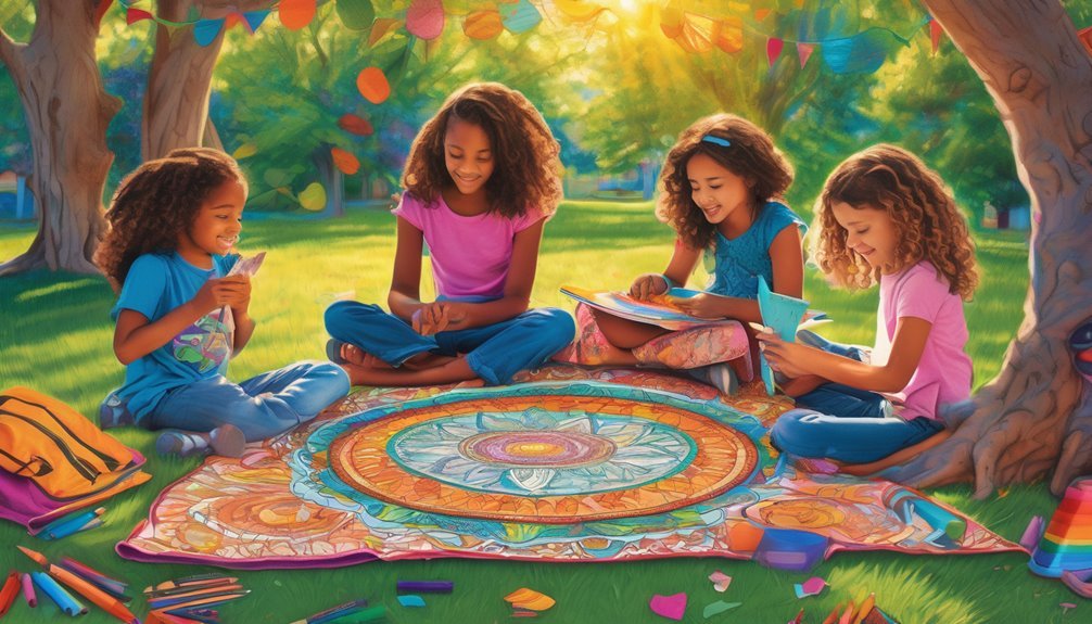 collaborative mandala coloring experience