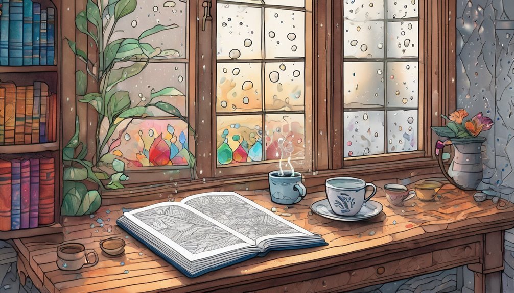 coloring brightens rainy days