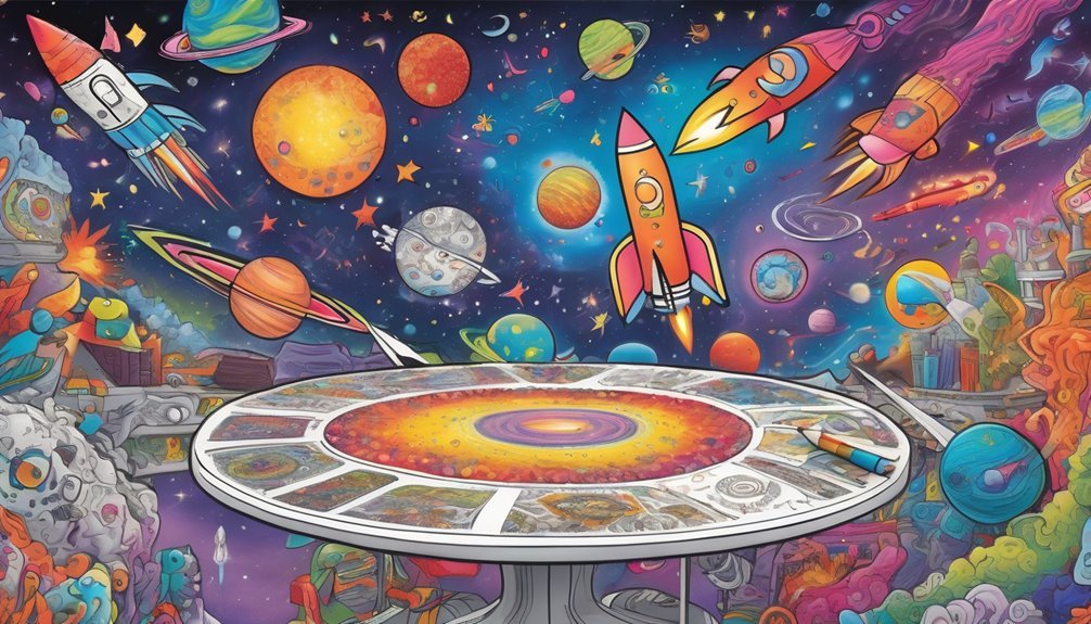 cosmic adventures through coloring