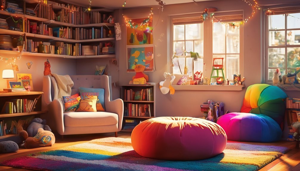 cozy kids reading nook
