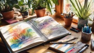 creative exploration through sketchbooks