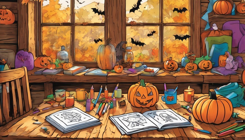 spooky halloween coloring activities