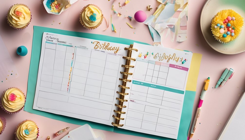 birthday party planning timeline