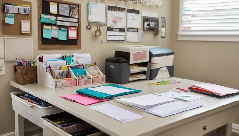 organized mail and papers