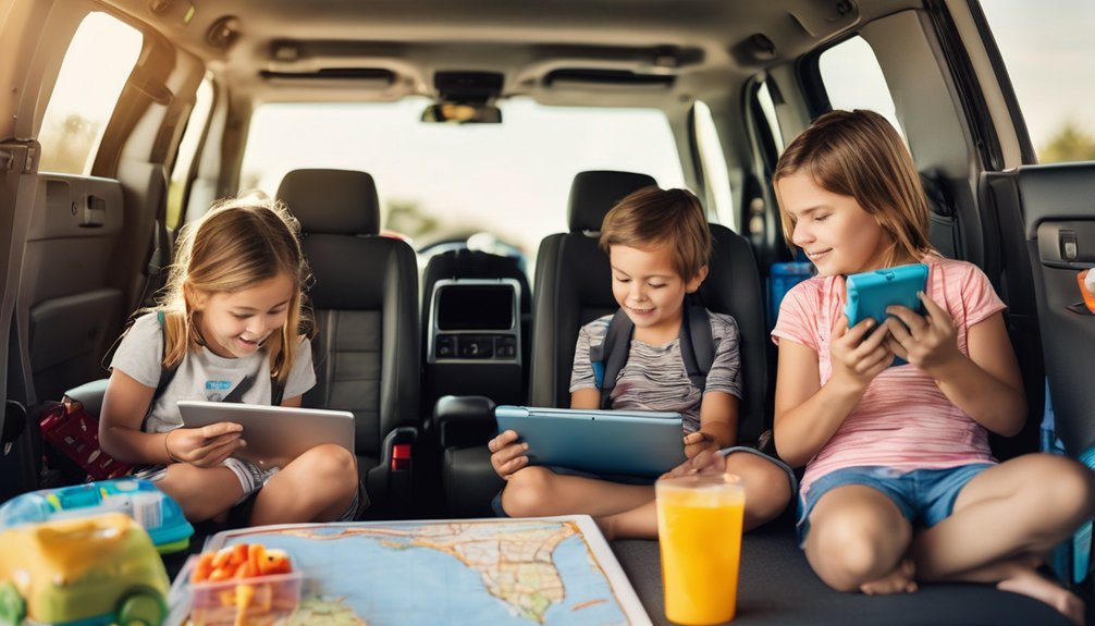 relaxed family road trip