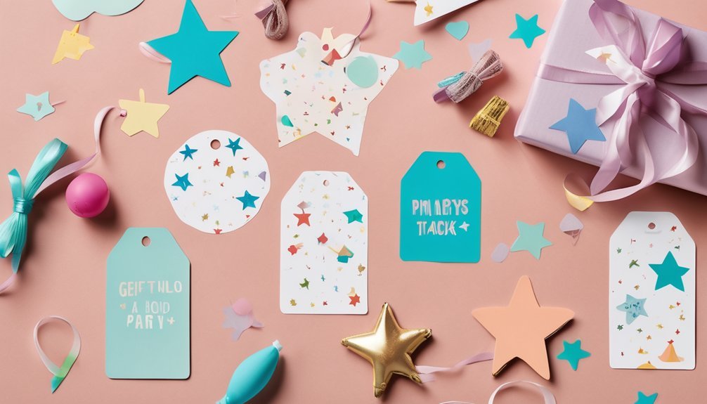 themed kids party gift tags