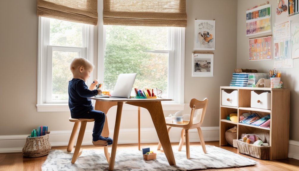 toddler friendly creative workspace setup